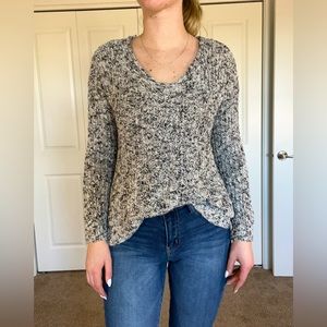 Garage black and white long sleeve sweater